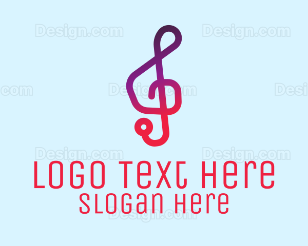 Simple G Clef Symbol Logo