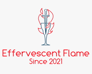 Flaming Cup Blade  logo design