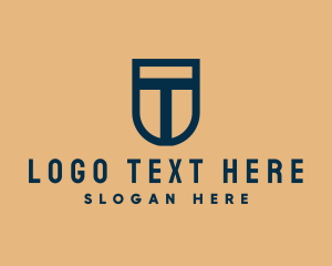 Modern Shield Letter T  logo