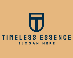 Modern Shield Letter T  logo design