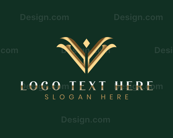 Luxury Accounting Letter V Logo