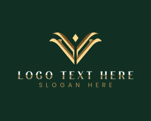 Luxury Accounting Letter V Logo