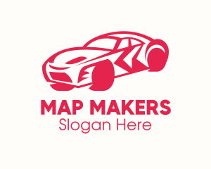 Red Sports Car logo design