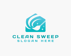 Home Cleaning Mop logo design