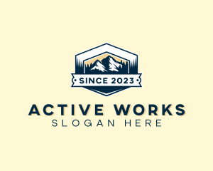 Outdoor Mountain Summit logo design