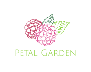 Fruit Berry Flower logo design