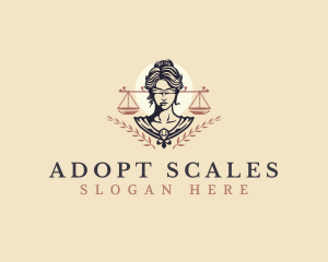 Woman Justice Scales logo design