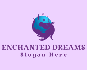 Unicorn Moon Star logo design