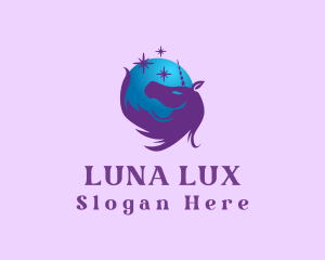 Unicorn Moon Star logo design