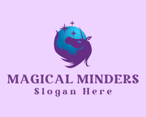 Unicorn Moon Star logo design