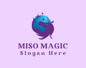 Unicorn Moon Star logo design