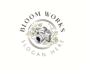 Floral Camera Photographer logo design