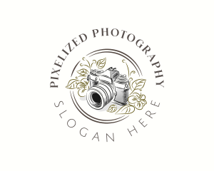 Floral Camera Photographer logo design