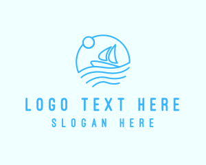 Sea Boat Sailing logo design