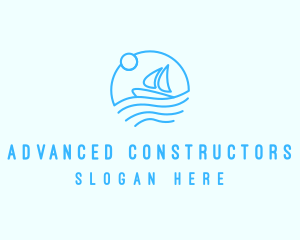 Sea Boat Sailing logo design