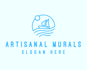 Sea Boat Sailing logo design