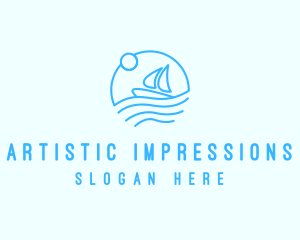 Sea Boat Sailing logo design