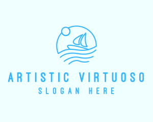 Sea Boat Sailing logo design