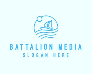 Sea Boat Sailing logo design