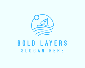 Sea Boat Sailing logo design