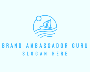 Sea Boat Sailing logo design