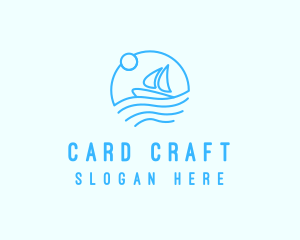 Sea Boat Sailing logo design