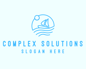 Sea Boat Sailing logo design