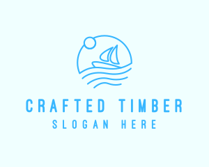 Sea Boat Sailing logo design