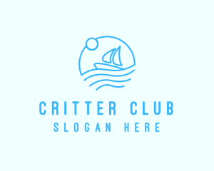 Sea Boat Sailing logo design