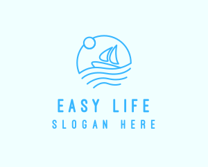 Sea Boat Sailing logo design