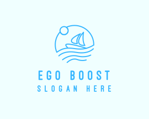 Sea Boat Sailing logo design