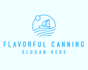 Sea Boat Sailing logo design