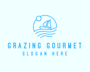 Sea Boat Sailing logo design