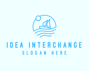 Sea Boat Sailing logo design