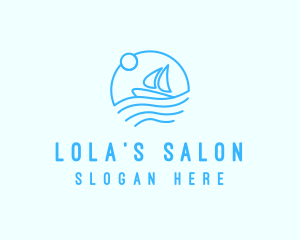 Sea Boat Sailing logo design