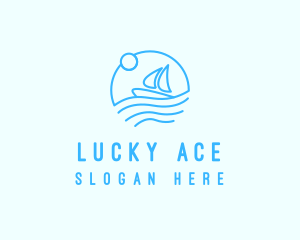 Sea Boat Sailing logo design