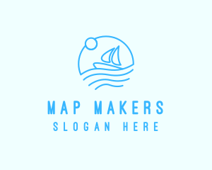 Sea Boat Sailing logo design