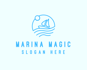 Sea Boat Sailing logo design