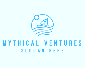 Sea Boat Sailing logo design