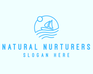 Sea Boat Sailing logo design