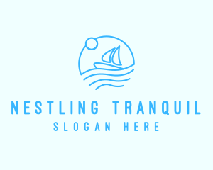 Sea Boat Sailing logo design