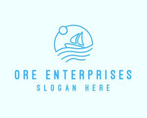 Sea Boat Sailing logo design