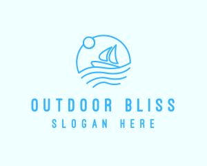 Sea Boat Sailing logo design