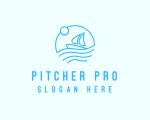 Sea Boat Sailing logo design