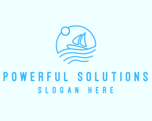 Sea Boat Sailing logo design