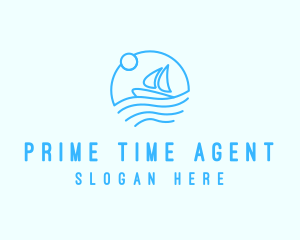 Sea Boat Sailing logo design