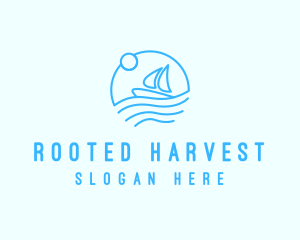 Sea Boat Sailing logo design