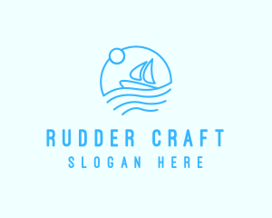 Sea Boat Sailing logo design