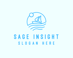 Sea Boat Sailing logo design