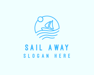 Sea Boat Sailing logo design